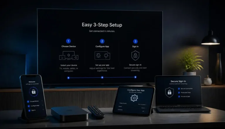 IPTV login and installation setup across compatible streaming devices