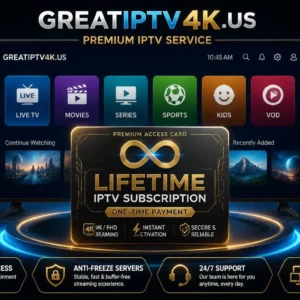 Lifetime IPTV Subscription supported devices including Smart TV, Firestick, Android, iPhone, tablet, MAG box and PC